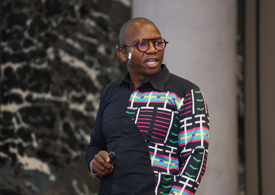 Nyimpini Mabunda delivering a keynote